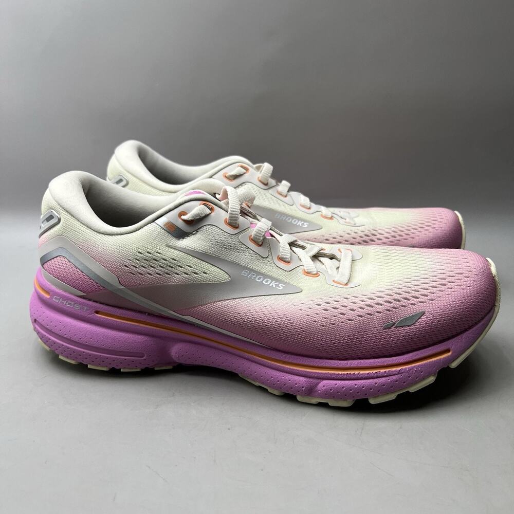 Brooks Ghost 15 Running Shoes Women Size 8.5 Pink Ombre Mesh Comfort Sneakers
